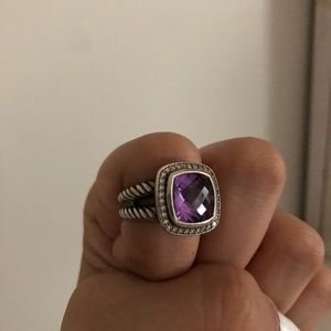 David Yurman purple stone ring size 9